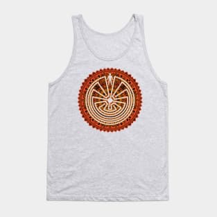 Native American Symbol - Man In The Maze - Folklore Mandala 1 Tank Top